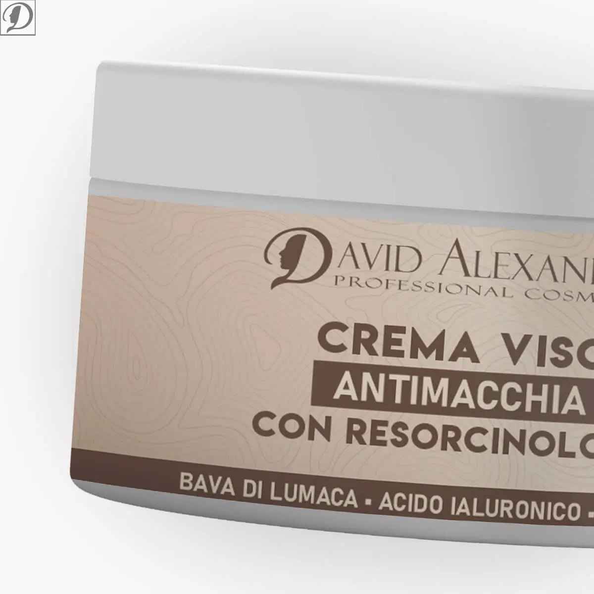 Crema Viso Antimacchia con Bava di Lumaca 50 ml - Acido Ialuronico e Resorcinolo - David Alexander Professional Cosmetics