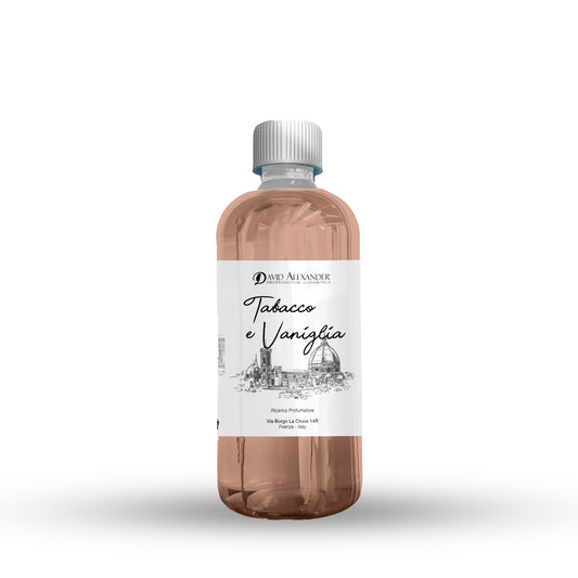 Ricarica Profumatore Tabacco e Vaniglia 500 ml – Calda e Raffinata